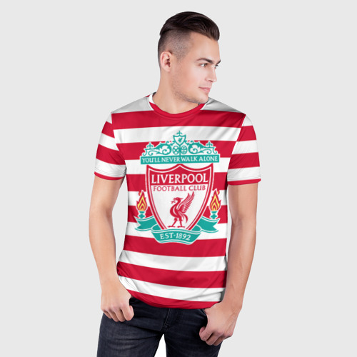 Мужская футболка 3D Slim FC Liverpool, цвет 3D печать - фото 3