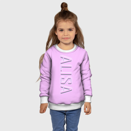 Детский свитшот 3D Alisa-pink, цвет 3D печать - фото 7