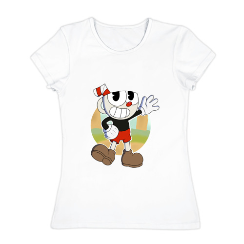 Женская футболка хлопок Cuphead Фото 01 Женская футболка хлопок Cuphead Фото 01