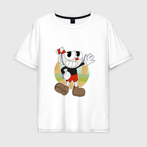 Мужская футболка хлопок Oversize Cuphead