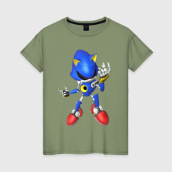 Женская футболка хлопок Metal Sonic