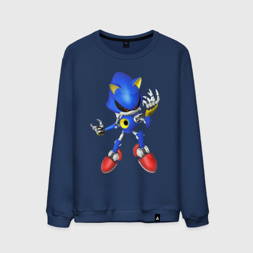 Мужской свитшот хлопок Metal Sonic, цвет темно-синий