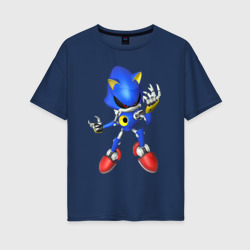 Женская футболка хлопок Oversize Metal Sonic