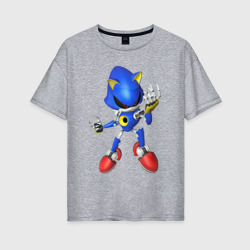 Женская футболка хлопок Oversize Metal Sonic