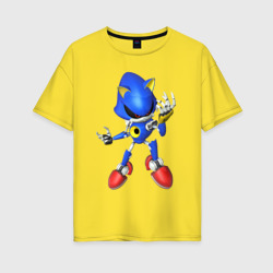 Женская футболка хлопок Oversize Metal Sonic