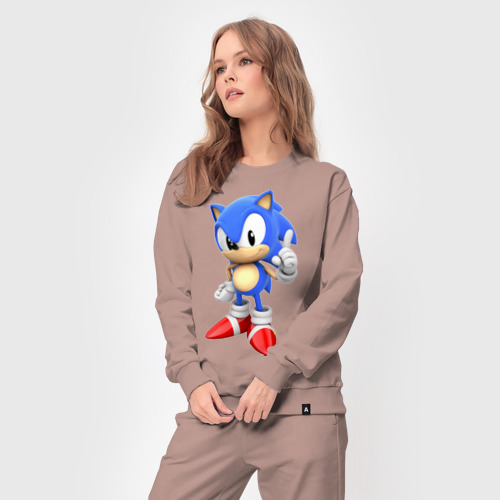 Женский костюм хлопок Classic Sonic, цвет пыльно-розовый - фото 5