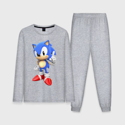 Мужская пижама с лонгсливом хлопок Classic Sonic