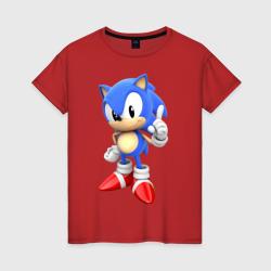 Женская футболка хлопок Classic Sonic