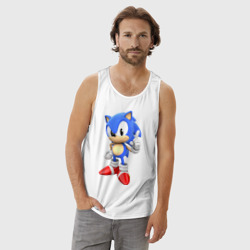 Мужская майка хлопок Classic Sonic - фото 2