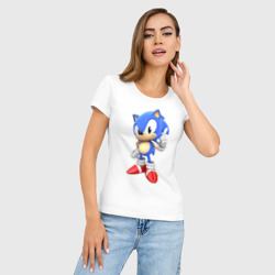Женская футболка хлопок Slim Classic Sonic - фото 2