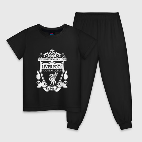 Детская пижама хлопок с принтом Liverpool FC, вид спереди #2