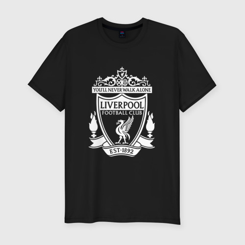 Мужская футболка хлопок Slim Liverpool FC, цвет черный