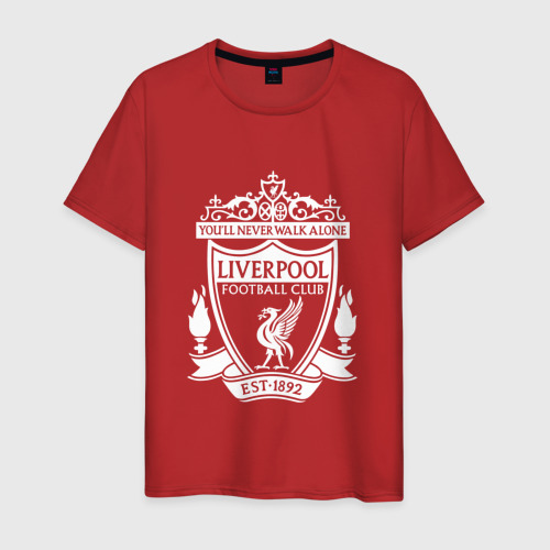 Мужская футболка хлопок Liverpool FC, цвет красный