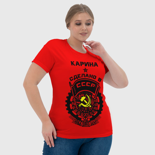 Женская футболка 3D Карина - сделано в СССР - фото 6