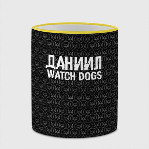 Кружка с полной запечаткой Даниил Watch Dogs, цвет Кант желтый - фото 4