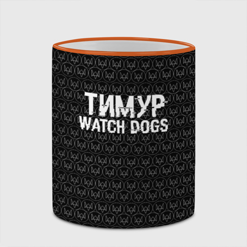 Кружка с полной запечаткой Тимур Watch Dogs, цвет Кант оранжевый - фото 4