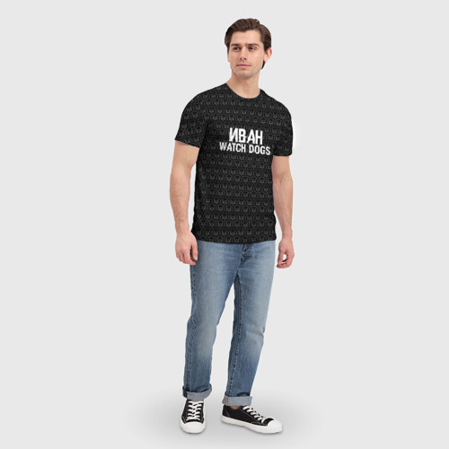 Мужская футболка 3D Иван Watch Dogs, цвет 3D печать - фото 5