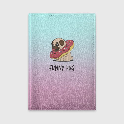 Обложка для автодокументов Funny PUG, цвет фиолетовый