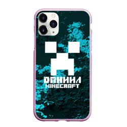 Чехол для iPhone 11 Pro Max матовый Даниил в стиле Minecraft