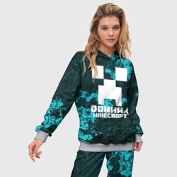 Женский костюм с толстовкой 3D Даниил в стиле Minecraft - фото 2