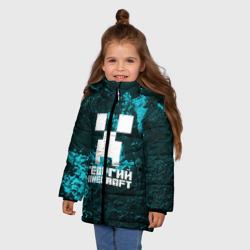 Зимняя куртка для девочек 3D Георгий в стиле Minecraft - фото 2