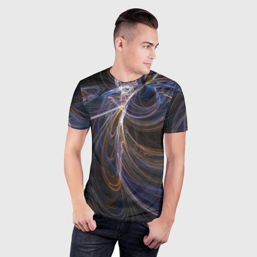 Мужская футболка 3D Slim Абстракт, цвет 3D печать - фото 3