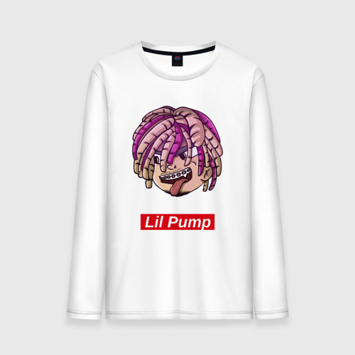 Мужской лонгслив хлопок Lil Pump, цвет белый