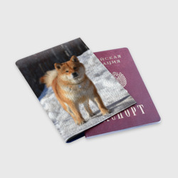 Обложка для паспорта матовая кожа Акита-ину - фото 2