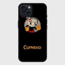 Чехол силиконовый для Apple iPhone 15 матовый Cuphead