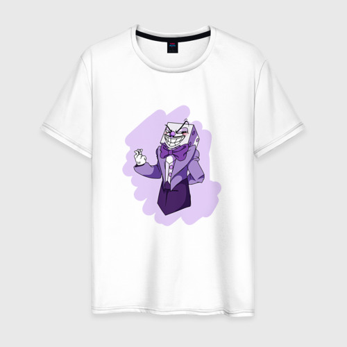 Мужская футболка хлопок King Dice, цвет белый