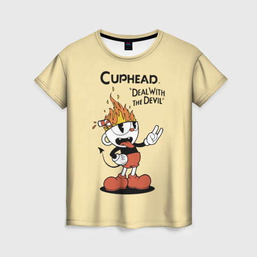 Женская футболка 3D Cuphead, цвет 3D печать