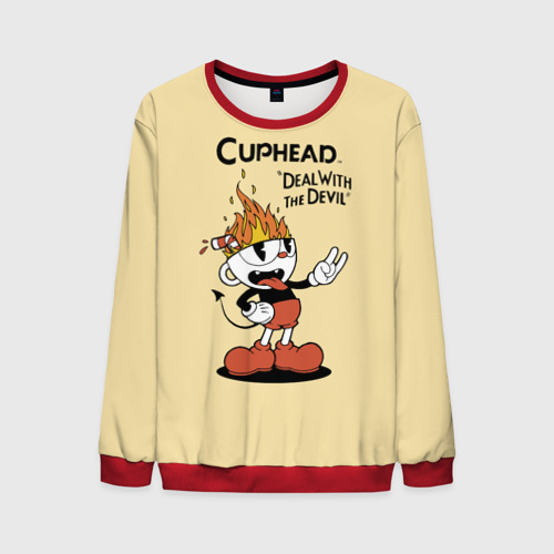 Мужской свитшот 3D Cuphead Фото 01 Мужской свитшот 3D Cuphead Фото 01