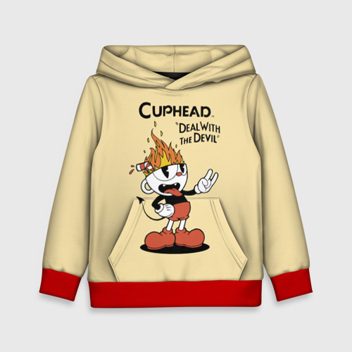 Детская толстовка 3D Cuphead, цвет красный