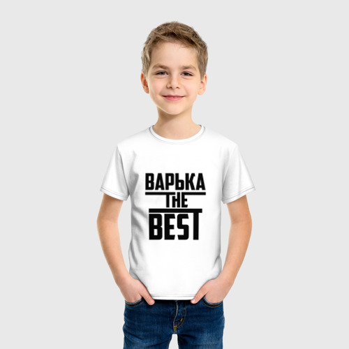 Детская футболка хлопок Варька the best, цвет белый - фото 3