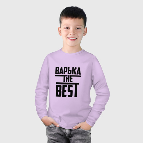 Детский лонгслив хлопок Варька the best, цвет лаванда - фото 3