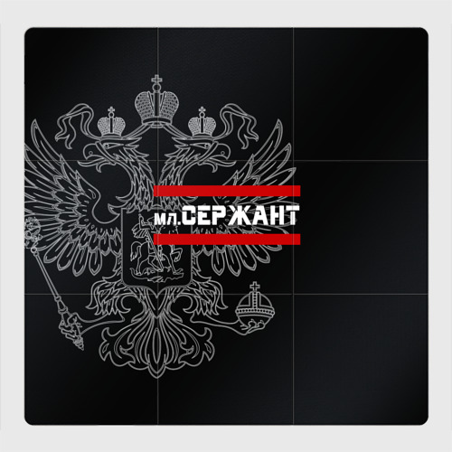 Магнитный плакат 3Х3 Младший Сержант, белый герб РФ