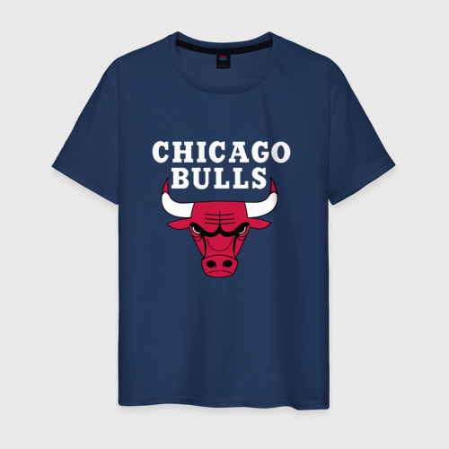 Мужская футболка из хлопка с принтом Чикаго Буллз, вид спереди №1