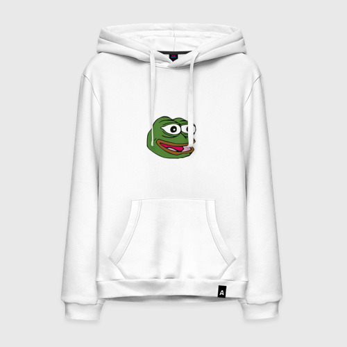 Мужская толстовка хлопок Pepe frog, цвет белый