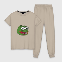 Женская пижама хлопок Pepe frog