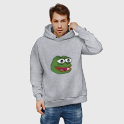 Мужское худи Oversize хлопок Pepe frog - фото 2