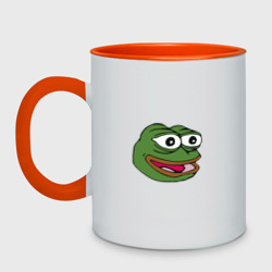 Кружка двухцветная Pepe frog