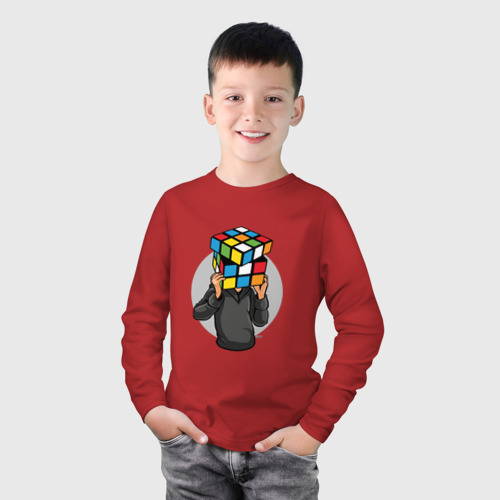 Детский лонгслив хлопок с принтом Головоломка, фото на моделе #1