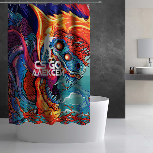 Штора 3D для ванной Алексей в стиле CS GO - фото 2