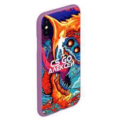 Чехол для iPhone XS Max матовый Алексей в стиле CS GO - фото 2