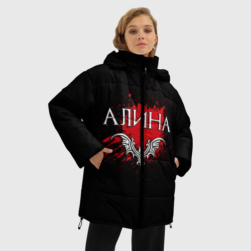 Женская зимняя куртка Oversize Алина, цвет черный - фото 3