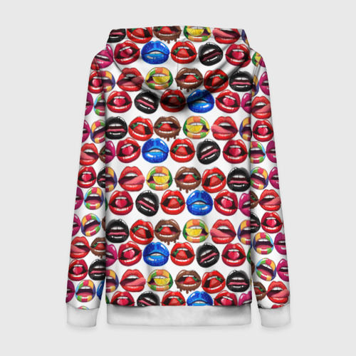 Женская толстовка 3D на молнии Lips Pattern - фото 2