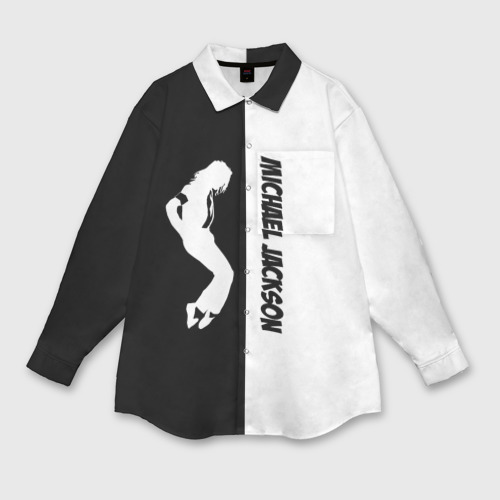 Мужская рубашка oversize 3D Michael Jackson, цвет белый