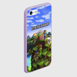 Чехол для iPhone 5/5S матовый Александр - Minecraft - фото 2