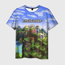 Мужская футболка 3D Александр - Minecraft