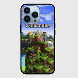 Чехол для iPhone 13 Pro Александр - Minecraft